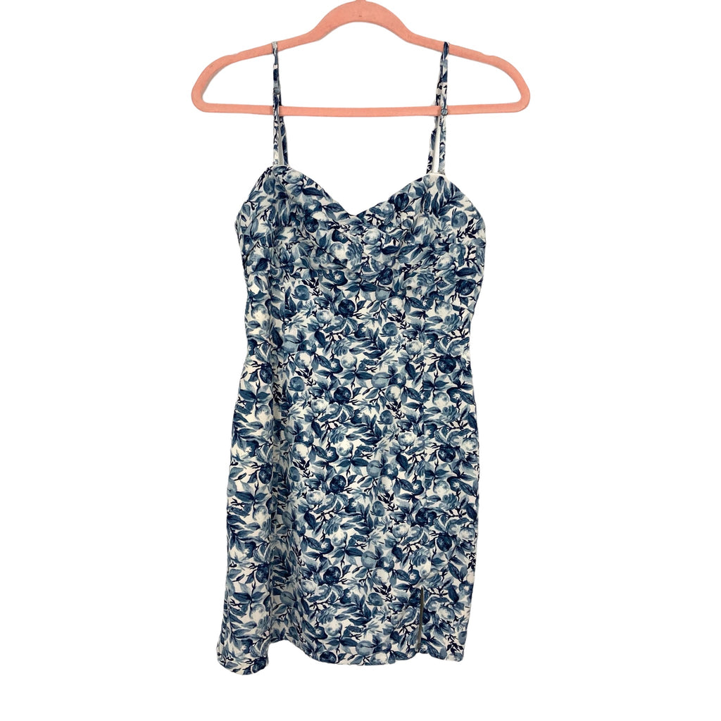 Abercrombie & Fitch Blue Printed Small Front Slit Dress- Size M – The Saved  Collection