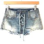 American Eagle Super Stretch Distressed Shorts- Size 0