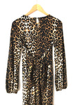 Davi & Dani Leopard Print Long Sleeve Dress NWT- Size S