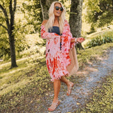 Peter Som Pink Floral Scarf