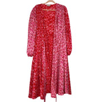 Never Fully Dressed Pink and Red Animal Print Satin Wrap Dress- Size 14 (sold out online)