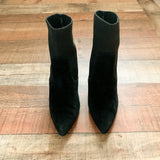 Steve Madden Black Suede Elastic Booties- Size 7.5