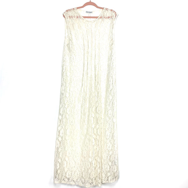 Zara Cream Lace Sheer Dress- Size L – The Saved Collection