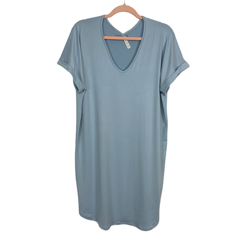 MTS Light Blue Shirt Dress- Size S
