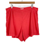 Abercrombie & Fitch Bright Coral Linen Blend Pull-On Shorts- Size XL (sold out online)