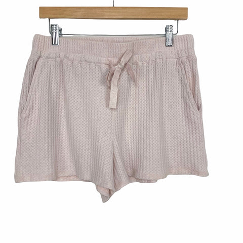 Gibson Light Pink Waffle Knit Lounge Shorts- Size M (We Have Matching Top!)