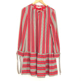 LOFT Red Striped Drop Waist Dress- Size S
