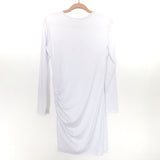 BTFBM White Ruched Bodycon Dress NWT- Size S