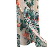 Haoduoyi Tropical Ruffle Off the Shoulder Side Slits Dress- Size M (see notes)