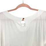Lilly Pulitzer White Boatneck with Back Keyhole Top- Size L (see notes)