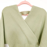 No Brand Green Ribbed Belted Sweater Dress- Size M