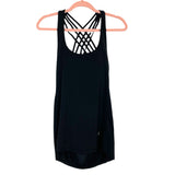 Icyzoone Black Built in Bra Strappy Back Tank- Size M