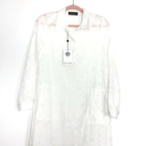 Sonja By Sonja Morgan White Lace Side Slit Cover Up Dress NWT- Size ~S (see notes)