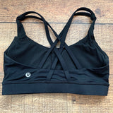 Lululemon Black Energy Criss Cross Padded Sports Bra- Size 4