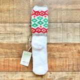 Aerie Rudolph and Holiday Two Pack Fuzzy Socks NWT