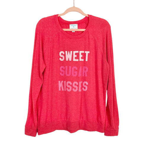 P.J. Salvage Sugarfina Red Sweet Sugar Kisses Long Sleeve Pajama Top- Size L