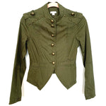 Xhilaration Army Green Gold Button Up Jacket- Size XS