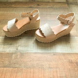 AMS Emma Scalloped Edge Platform Sandals- Size 7 (GREAT CONDITION)