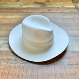 No Brand Cream Belted Wool Hat