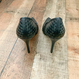 Nine West Black Eyelet Heels  - Size 7.5