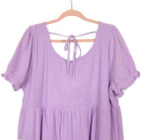 Pink Desert Lavender Lola Babydoll Midi Dress with Upper Back Tie- Size ~XL (see notes)