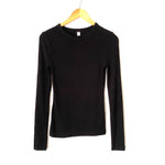 BP Black Ribbed Long Sleeve Top- Size S