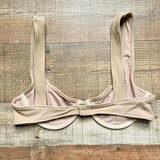 House of Harlow 1960 Tan Ribbed Underwire Bikini Top- Size M (we have matching bottoms)