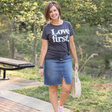 LOFT Knee Length Denim Skirt- Size 6