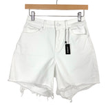 Express White High Rise Curvy Midi Jean Shorts NWT- Size 2 (see notes)