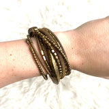 No Brand Bronze Beaded Slinky Bracelet