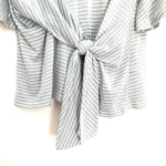 She & Sky Striped Front Knot Top- Size S
