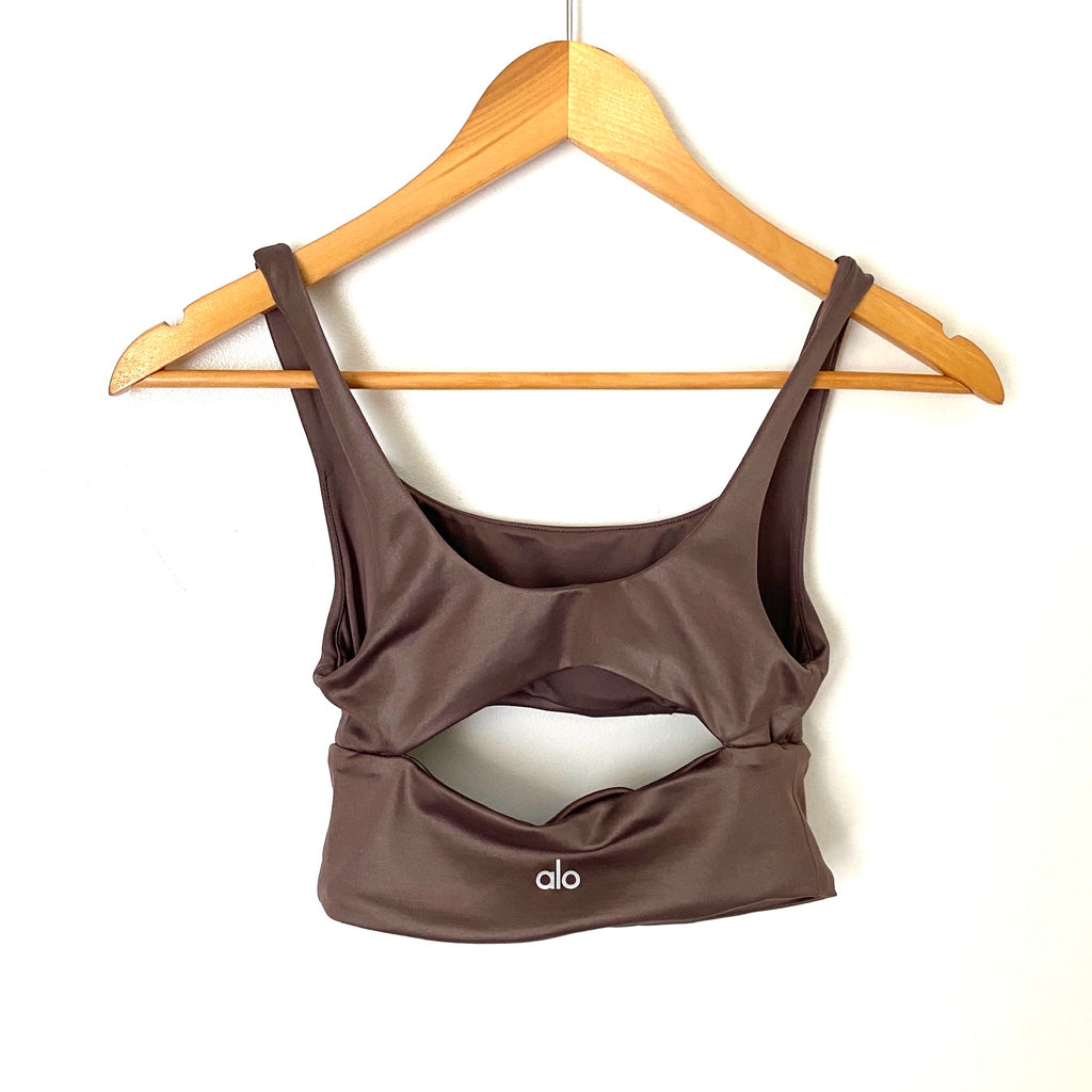 Alo Yoga Bronze Split Sports Bra- Size S – The Saved Collection