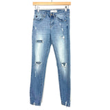 KanCan Light Wash Distressed Skinny Jeans- Size 3 (Inseam 27”)