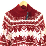 Abercrombie&Fitch Red and White Knit Sweater NWT- Size S