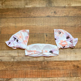 Peony Floral Removable Puff Sleeve Padded Bikini Top- Size 10 (sold out online, we have matching bottoms)