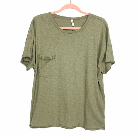 Z Supply Olive Green Front Pocket T-Shirt NWT- Size L