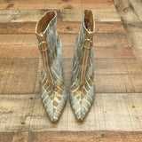 J.Reneé Taupe Gold Multi Pinerola Bootie- Size 7