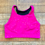 TEREZ Hot Pink Star Print Sports Bra- Size M (see notes, we have matching leggings)