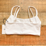 LPA White Ribbed Bikini Top NWT- Size S (sold out online, we have matching bottoms)