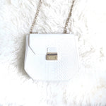 White House Black Market White Embossed Small Crossbody