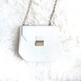 White House Black Market White Embossed Small Crossbody