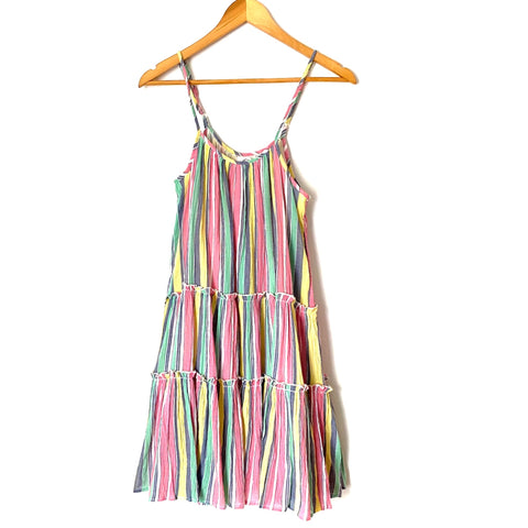 Dra Tiered Vertical Striped Dress- Size XS