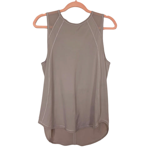 Lululemon Mocha Mesh Cut Out Tank- Size ~6 (see notes)