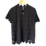 Who What Wear Black Lace Blouse- Size XL