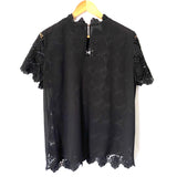 Who What Wear Black Lace Blouse- Size XL