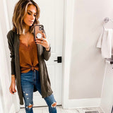 Royal + Reese Love Jana Collection Tan Side Slit Cardigan- Size S (see notes)