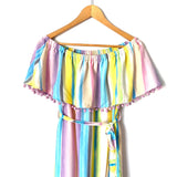 Buddy Love “Shelly Unicorn Tears” Off The Shoulder Maxi Dress- Size S