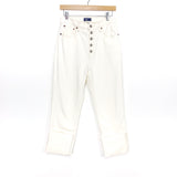 Abercrombie & Fitch White Ultra High Rise Straight Jeans NWT- Size 28 Short (Inseam 23" cuffed as pictured")