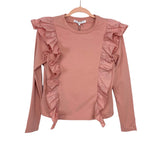English Factory Pink Ruffle Top NWT- Size XS (sold out online)