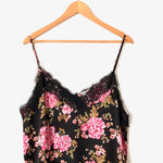 BP Black Floral Lace Trim Cami- Size 1X